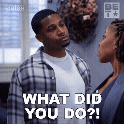 Man Asking Woman What Did You Do GIF