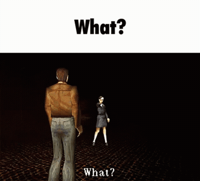 Man Asking Woman What In The Dark GIF