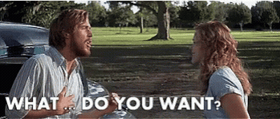 Man Asking Woman What She Wants GIF