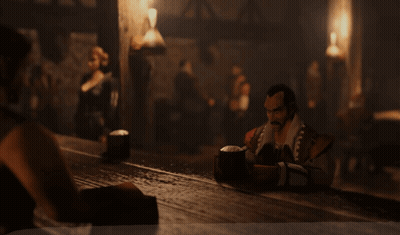 Man At Bar With Beer Mug GIF