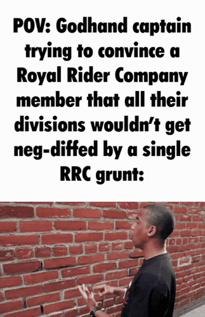Man At Brick Wall POV Godhand Captain GIF