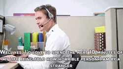 Man At Call Centre Job GIF