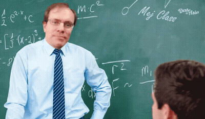 Man At Chalkboard With Word Dale GIF