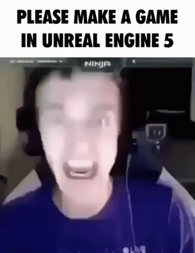 Man At Computer Please Make A Game In Unreal Engine 5 GIF