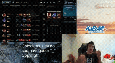 Man At Computer Saying Coloca Musica No Seu Navegador Copyright GIF