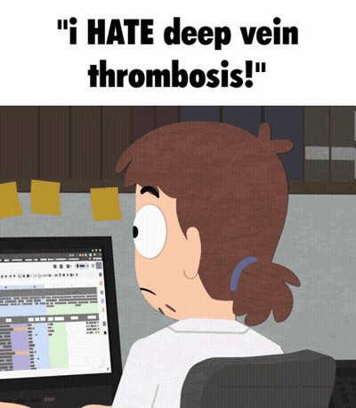 Man At Computer Saying I Hate Deep Vein Thrombosis GIF