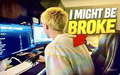 Man At Computer Saying I Might Be Broke GIF