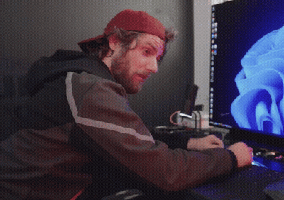 Man At Computer Saying Nooo GIF