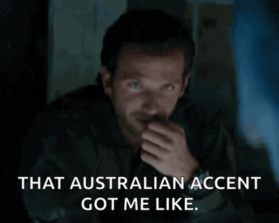 Man At Computer Says That Australian Accent Got Me Like GIF