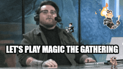 Man At Desk Let's Play Magic The Gathering GIF