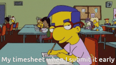 Man At Desk My Timesheet When I Submit It Early GIF