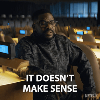 Man At Desk Saying It Doesn't Make Sense GIF