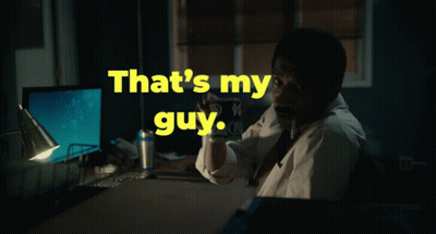 Man At Desk Saying That's My Guy GIF