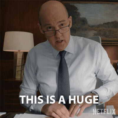 Man At Desk Saying This Is A Huge GIF