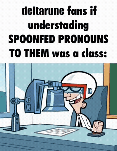 Man At Desk Spoonfed Pronouns GIF