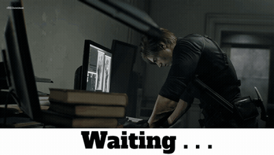 Man At Desk Waiting GIF