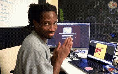 Man At Desk With Computer And Laptop Scream GIF