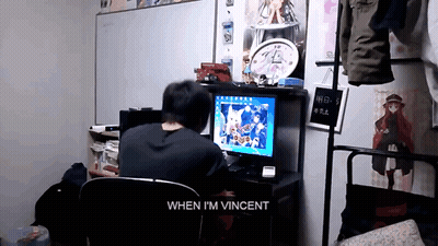 Man At Desk With Computer Saying When I'm Vincent GIF
