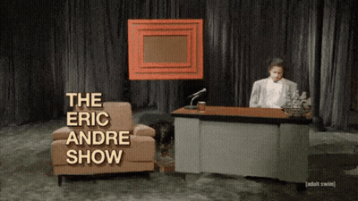 Man At Desk With The Eric Andre Show GIF