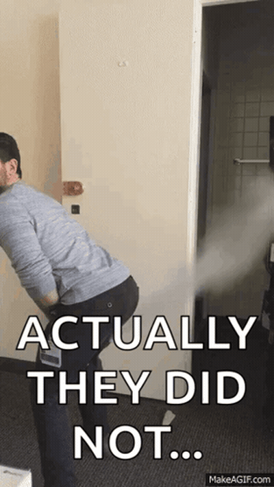 Man At Door Saying Actually They Did Not GIF