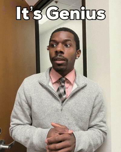 Man At Door Saying It's Genius GIF