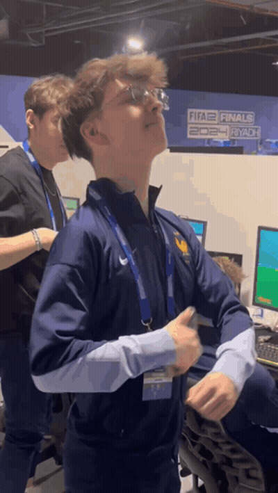 Man At FIFA Finals 2021 Riyadh Sign GIF