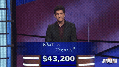 Man At Jeopardy Board Saying $6,200 GIF