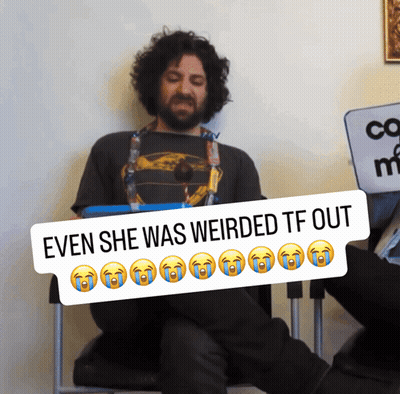 Man At Laptop Even She Was Weirded TF Out GIF