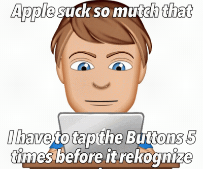 Man At Laptop Says Apple Suck So Much GIF