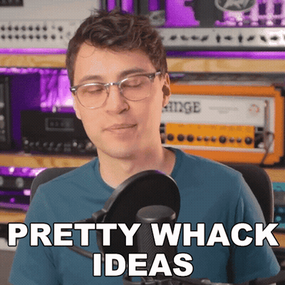 Man At Mic With Eyes Closed Saying Pretty Whack Ideas GIF