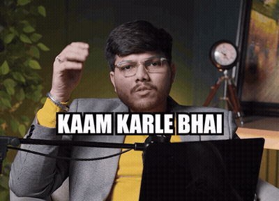 Man At Mic With Kaar Karle Bhai GIF