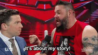 Man At Microphone, Another Says My Story GIF