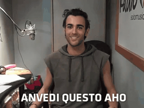 Man At Microphone Anvedi Questo Aho GIF