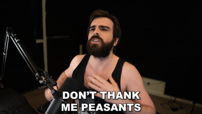 Man At Microphone Don't Thank Me Peasants GIF