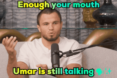 Man At Microphone Enough Your Mouth Umar Still Talking GIF