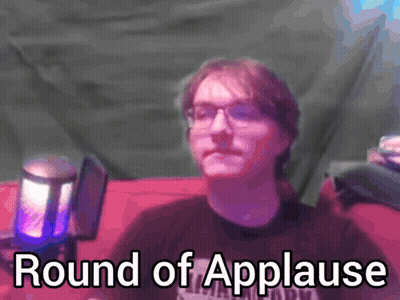 Man At Microphone Round Of Applause GIF