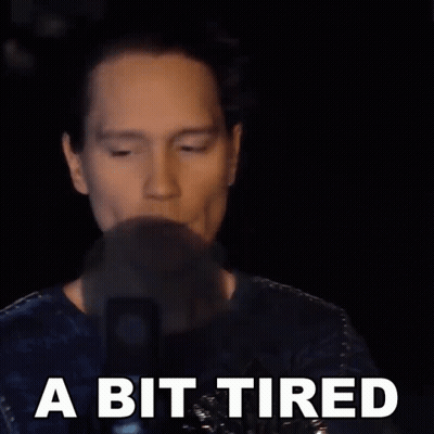 Man At Microphone Saying A Bit Tired GIF