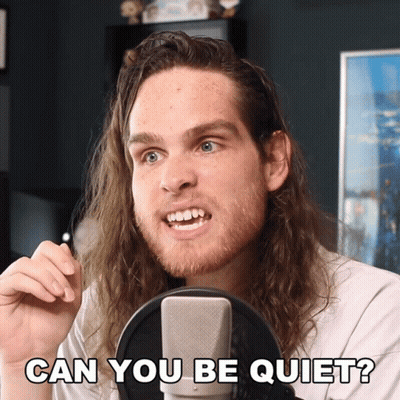 Man At Microphone Saying Can You Be Quiet GIF