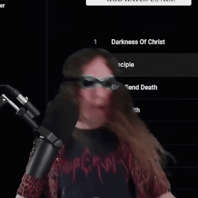 Man At Microphone Saying Darkness Of Christ GIF