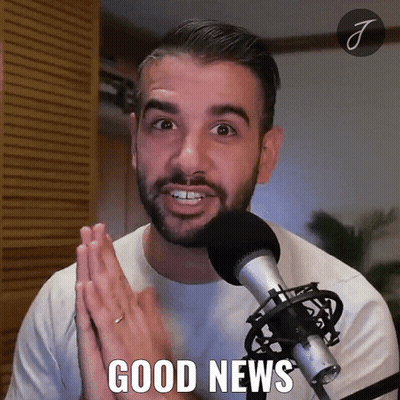 Man At Microphone Saying Good News GIF