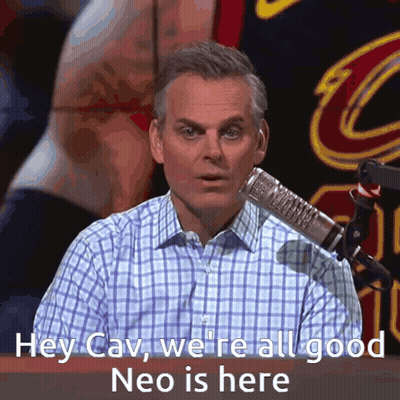 Man At Microphone Saying Hey Cav We're All Good Neo Is Here GIF
