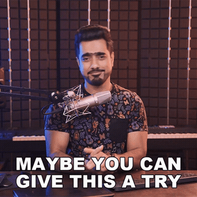 Man at Microphone Saying Maybe You Can Give This a Try