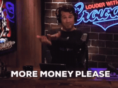 Man At Microphone Saying More Money Please GIF