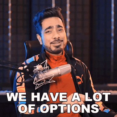 Man At Microphone Saying We Have A Lot Of Options GIF