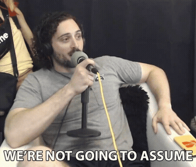 Man At Microphone Saying We're Not Going To Assume GIF