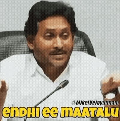 Man At Microphone With Endhi Ee Maatalu GIF