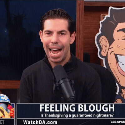 Man At Microphone With Feeling Bough GIF