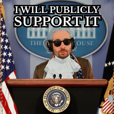 Man At Podium: I Will Publicly Support It GIF