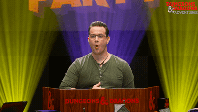 Man At Podium Saying Dungeons & Dragons GIF