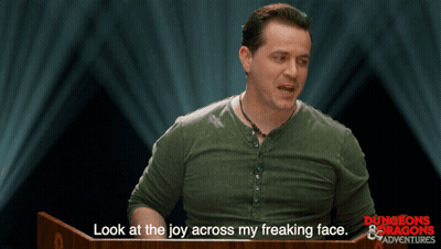 Man At Podium Saying Look At The Joy Across My Freaking Face GIF